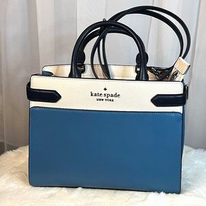 New Kate Spade Staci Medium Satchel Saffiano Leather Niagara Multi